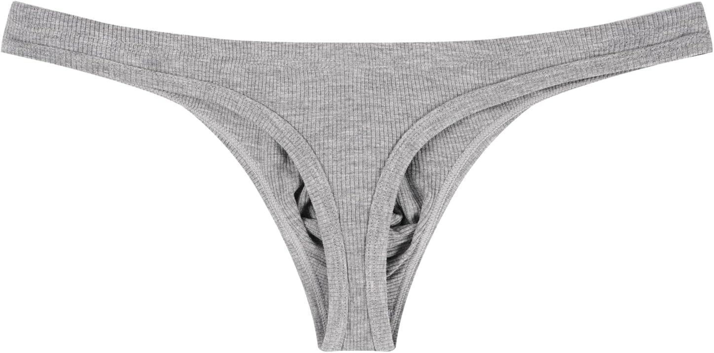 Mens Thong Underwear Ribber G-String Low Rise Briefs T-Back Pouch Stretch and All-day Comfort Lingerie for Men - Image 4