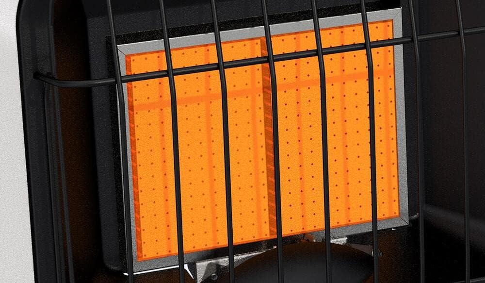 UTY 12,000 BTU Propane / Natural Gas Wall Heater for Indoor Use - Dual Fuel, Vent-Free, white