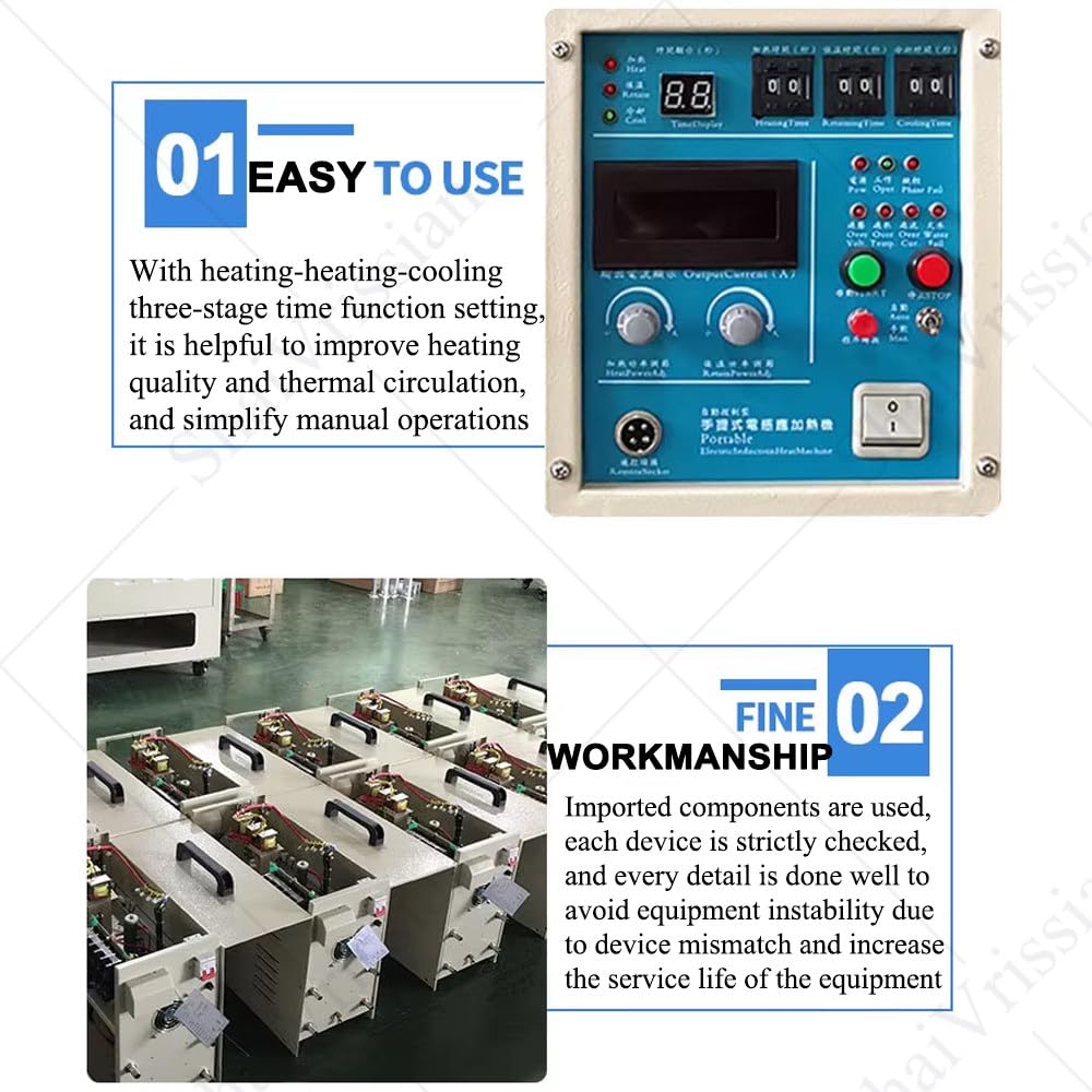 Spawarka indukcyjna wysokiej częstotliwości, piec indukcyjny,30-100 kHz,szybki wzrost temperatury,z dwiema cewkami,do spawania, hartowania, wyżarzania