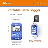 Vista 4 de Elitech Registrador de datos de temperatura USB RC-5 32000 puntos de alta precisión (paquete de 3)