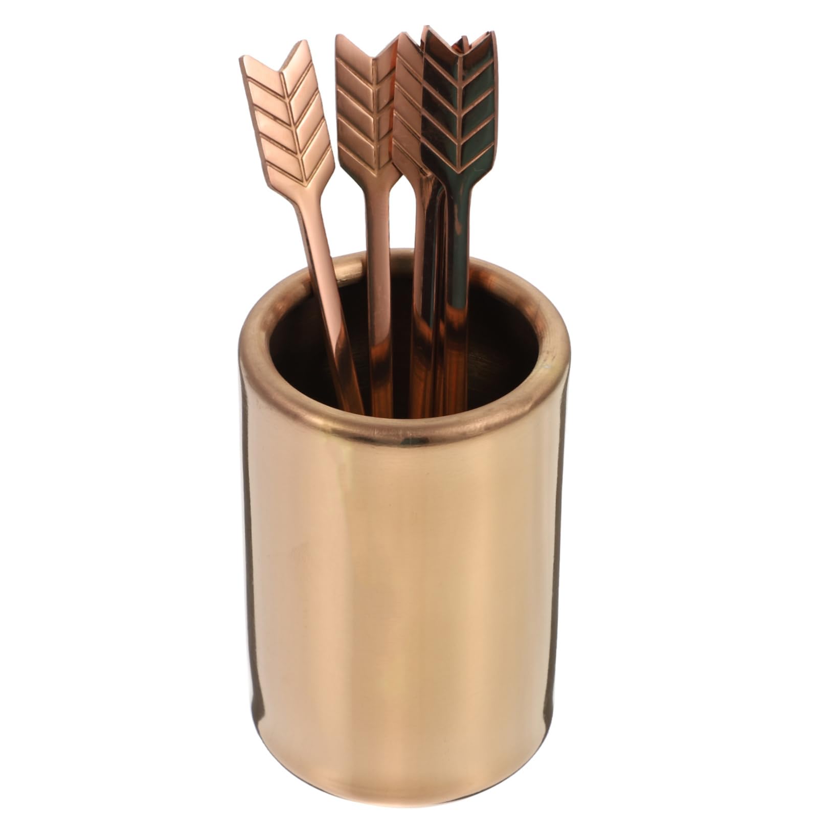 Unomor 5 Pcs Fruit Dessert Forks Stainless Steel Rust-proof Long Handle Stirring Rod for Appetizers Beverages