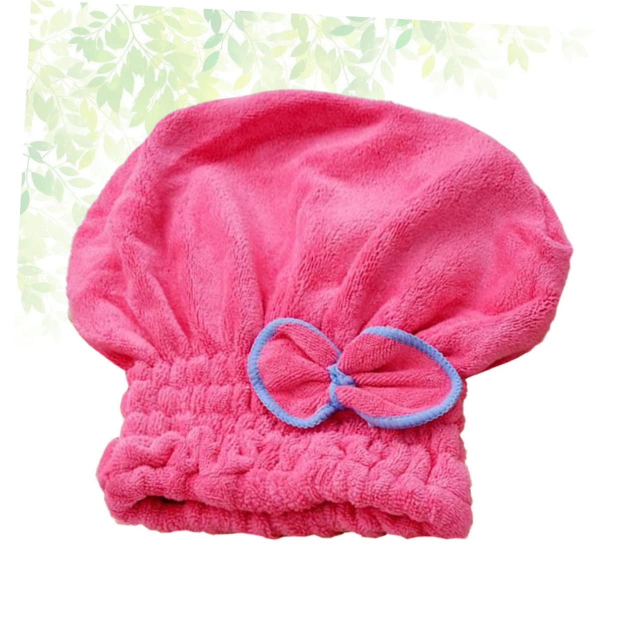 NOLITOY Soft Absorbent Hair Drying Cap Coral Fleece Shower Cap Elastic Band for Ages Random