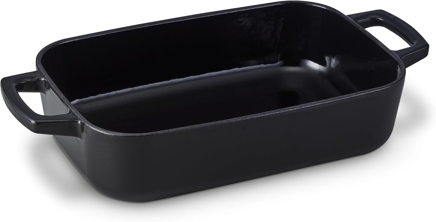 Alva Nori Enameled Cast Iron Roasting Pan 12×8 in – Made without PFAS, PTFE, PFOA Enamel, No Seasoning Needed, Oven & Induction Safe, Durable Heat Retention, Easy to Clean