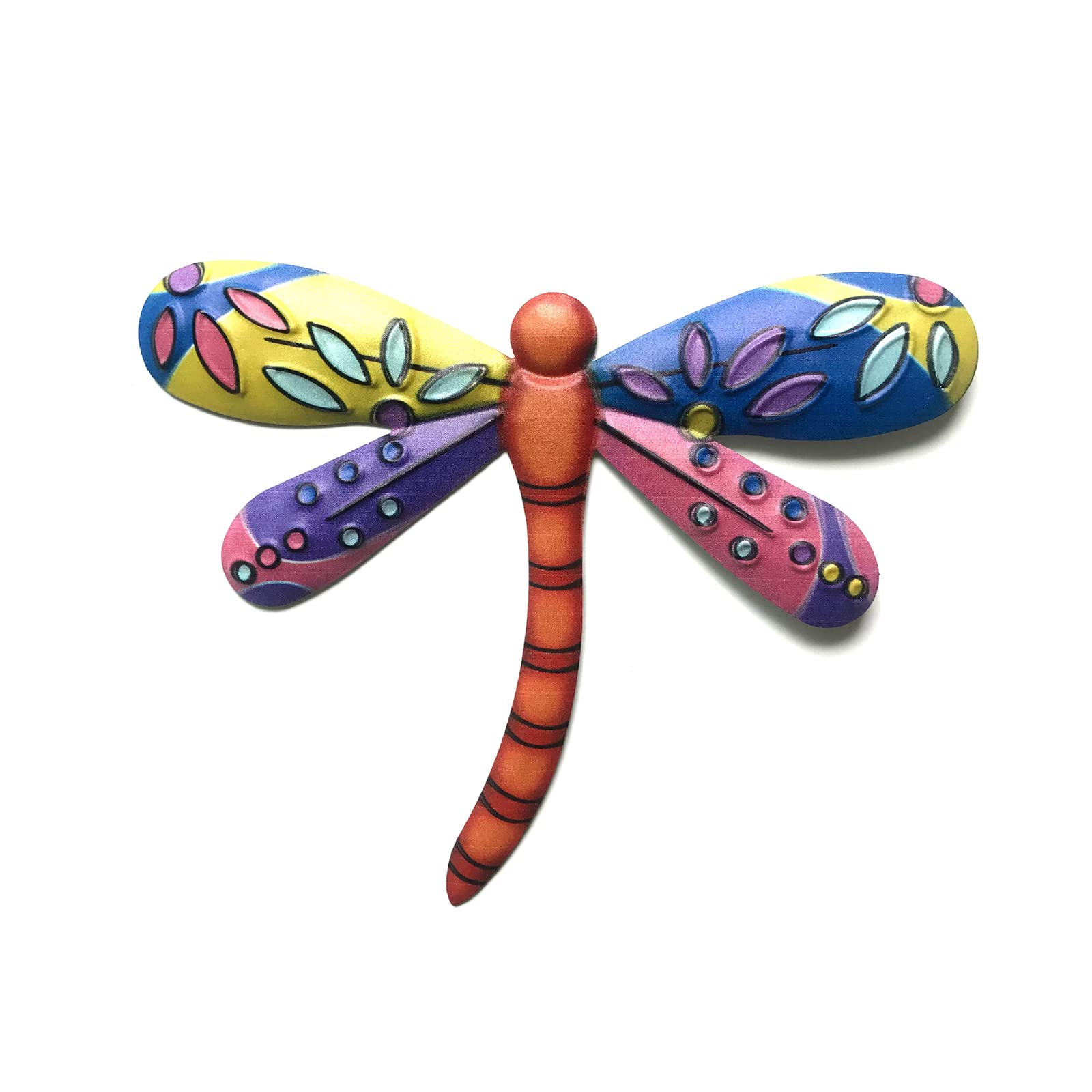 Surakey Metal Dragonfly Wall Decor - Outdoor Dragonfly Wall Art - Hanging Metal Dragonfly Decor for Garden and Home Decor - Sculpture Ornaments -