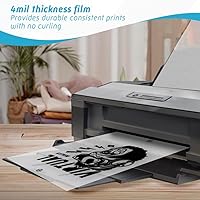 Vista 6 de Cisinks Película de transparencia de inyección de tinta impermeable A3 de 11 x 17 pulgadas para serigrafía 100 hojas - Positivos de secado rápido