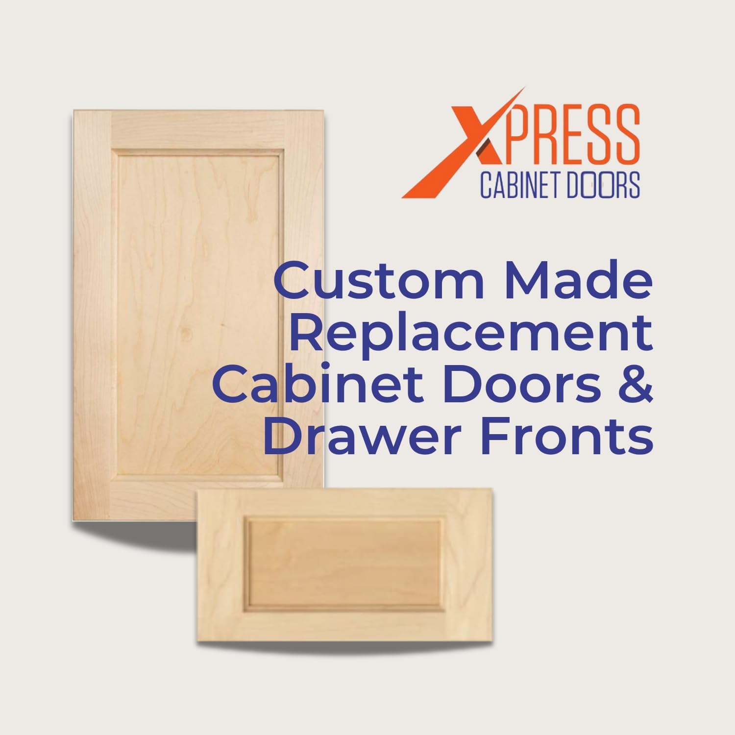 Unfinished Alpine Wood Drawer Front | Custom Sized Solid Wood | Replacement Front for Kitchen Cabinets, Bathroom Vanities, Closets