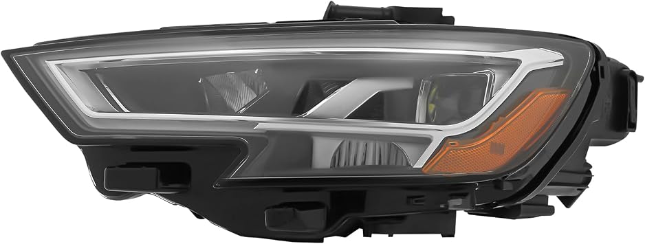 Headlight Assembly Fit for 2017-2018 Driver Side Audi A3 S3, OE 8V0941773E Enhance Driving SafetyOnly for LED Models
