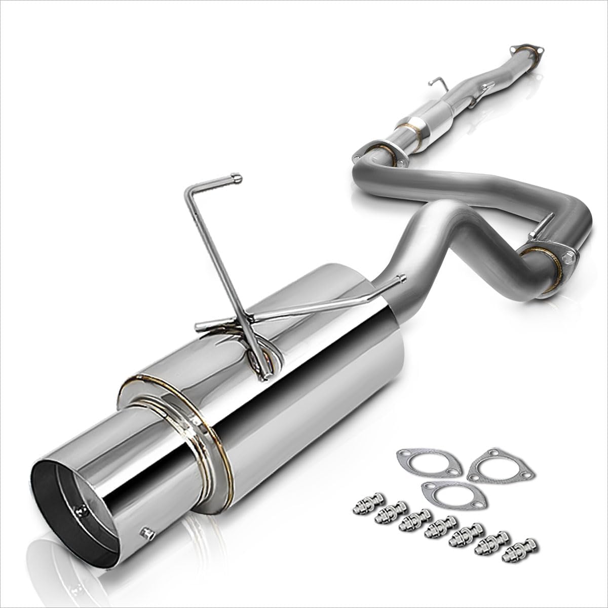 PM PERFORMOTOR 4" Tip Muffler Catback Exhaust System Compatible with 94-01 Acura Integra DC1 DC2 GS/LS/RS