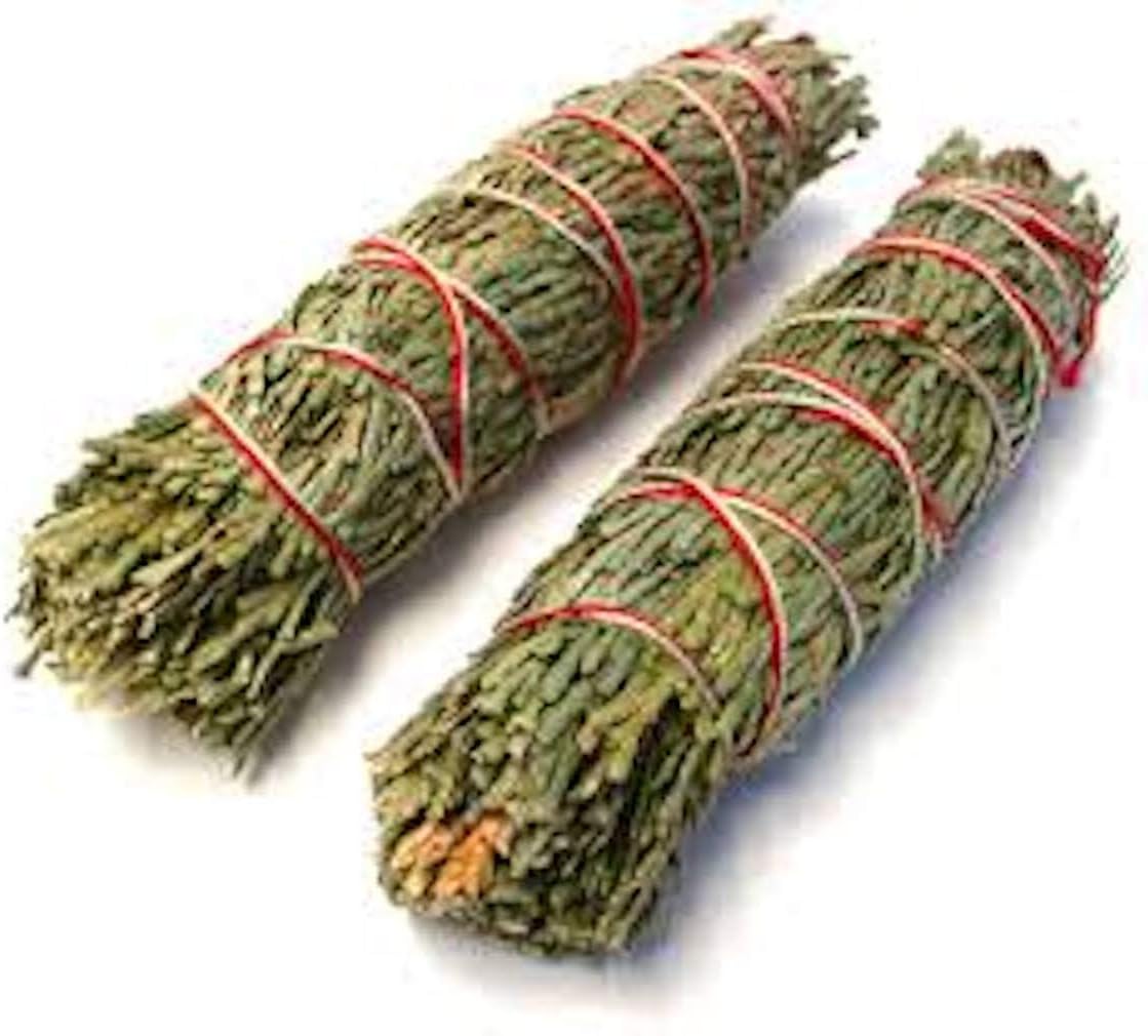 Two Western Red Cedar Smudge Sticks - 4 to 5 inches Long