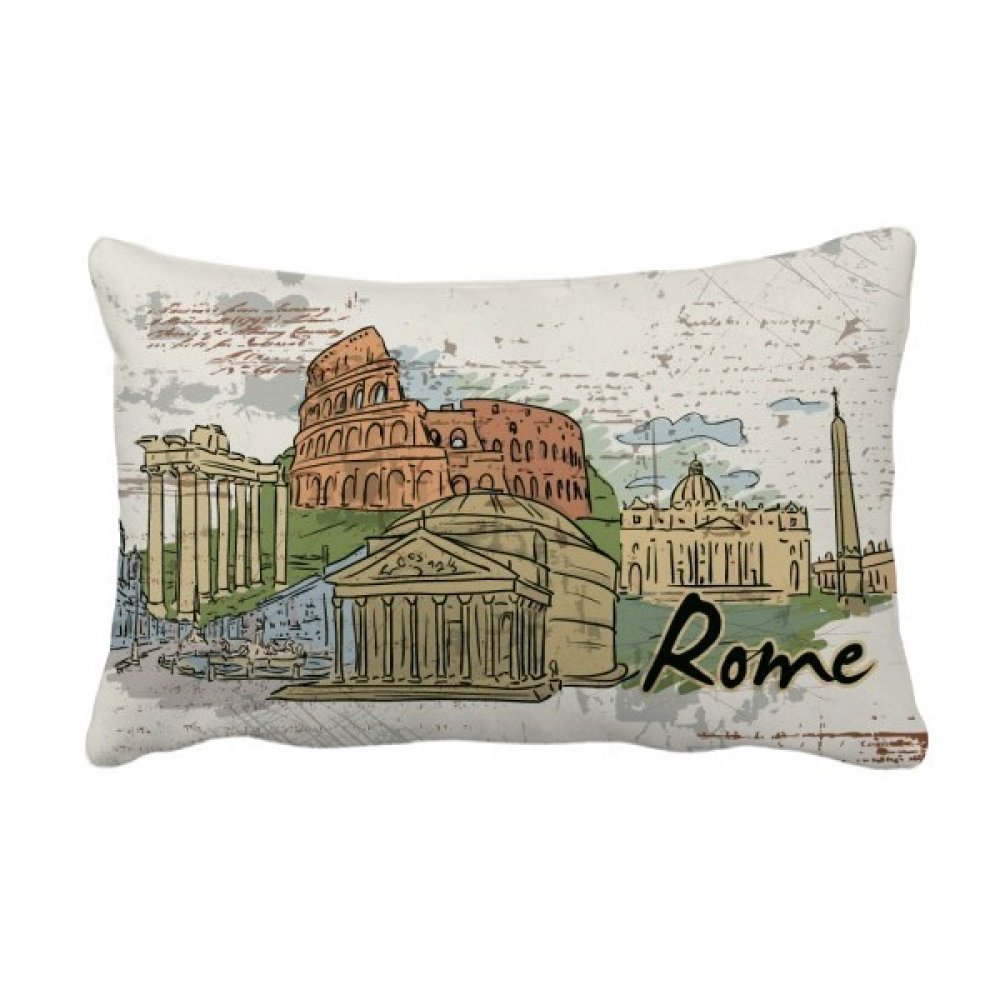 Oreiller lombaire italie rome paysage pour soulager le dos sur le canapé