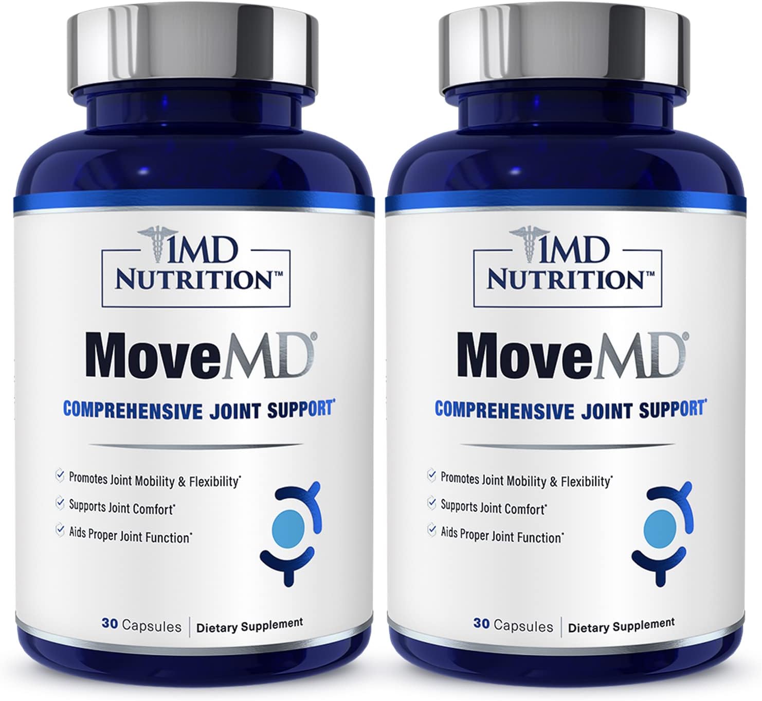 - 1MD Nutrition MoveMD - Joint Health Supplement - Doctor Formulated | with Collagen, Astaxanthin, and More | 30 Capsules (2-Pack)