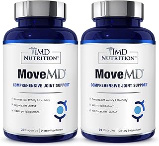 1MD Nutrition MoveMD - Joint Health Supplement - Doctor Formulated | with Collagen, Astaxanthin, and More | 30 Capsules (2-Pack)