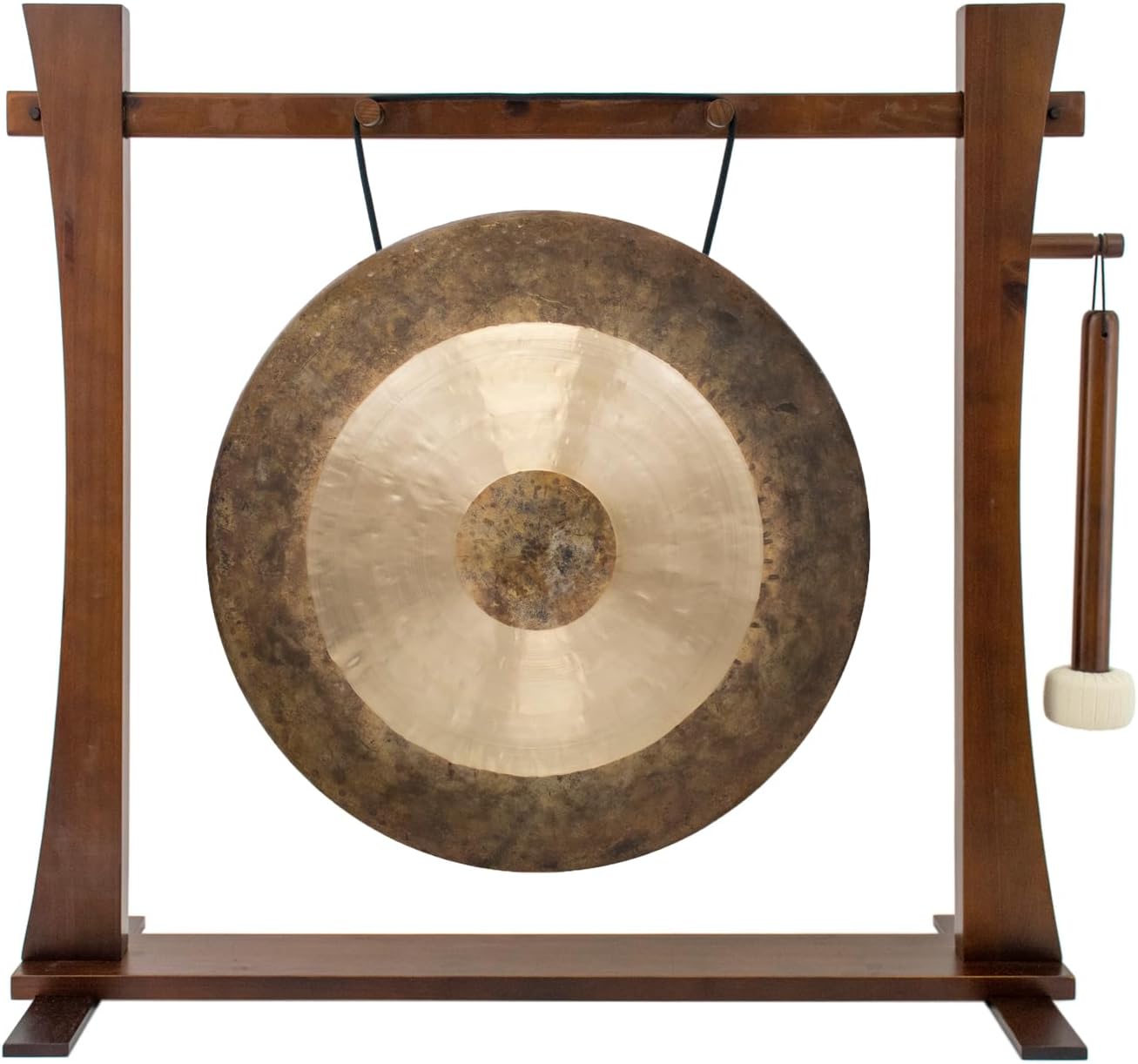 16" to 18" Gongs on the Spirit Guide Gong Stand - Includes Gong, Stand, & Mallet/Great for Home & Office/Traditional Style