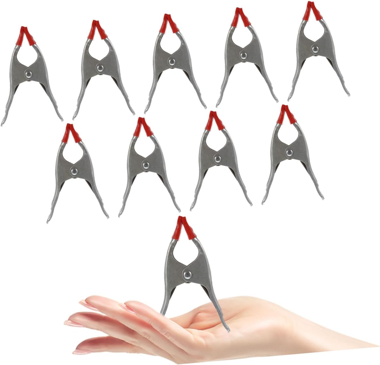 Mipcase 10pcs Heavy-duty Shaped Spring Clip Clamps for Woodworking Thickened Carpentry Clamp for Molding Repairs and Projects