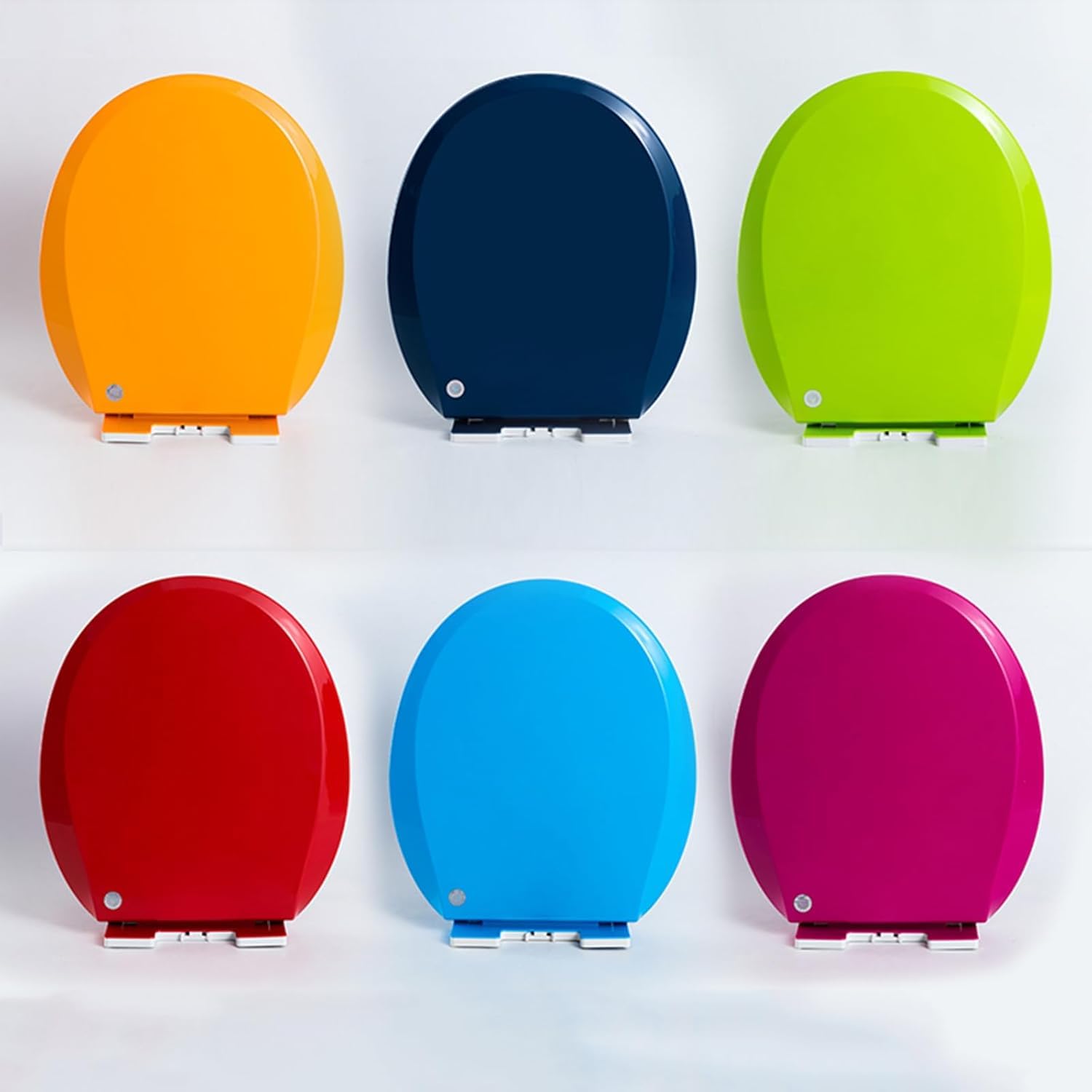 Colorful Oval Toilet Seat Soft Close,Round Toilet Lid with Quick Release for Easy Cleaning,PP Material Loo Seat Cover with 360° Adjustable Hinge (Green)
