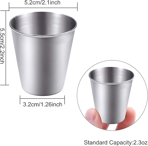 Miniatura 2 de Ruisita 12 vasos de chupito de acero inoxidable (2.3 onzas2.4 fl oz)