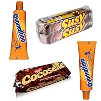 Vista 2 de Latinsabor Venezuela Snacks Dulces y Caramelos Surtidos Galletas Pack (Cocosette, Susy, Ovomaltina)