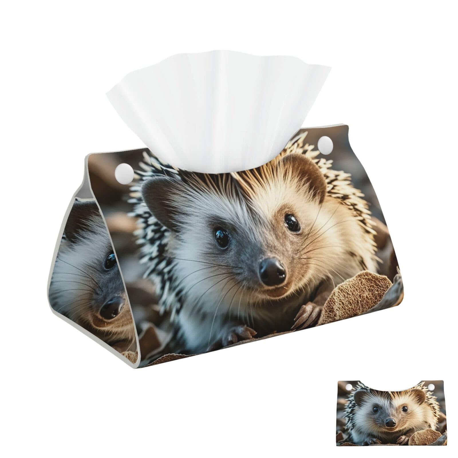 Cute Baby Hedgehog Tissue Box Cover Square Cube Boxes