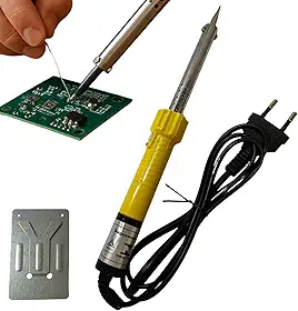 Ferro de Solda 40W 220V Profissional com Ponta de Precisão – Rápido Aquecimento, Cabo Resistente, Ideal para Eletrônica, Reparo Placas, Soldagem Manutenção, Artesanato, Hobby, Doméstico e Profissional