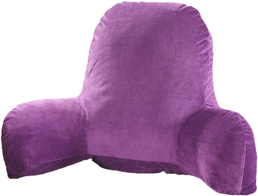 Reading Pillow Chair Rest Lounger Backrest Cushion Back Support Watching TV and Relaxing Soft Bedrest (purple)