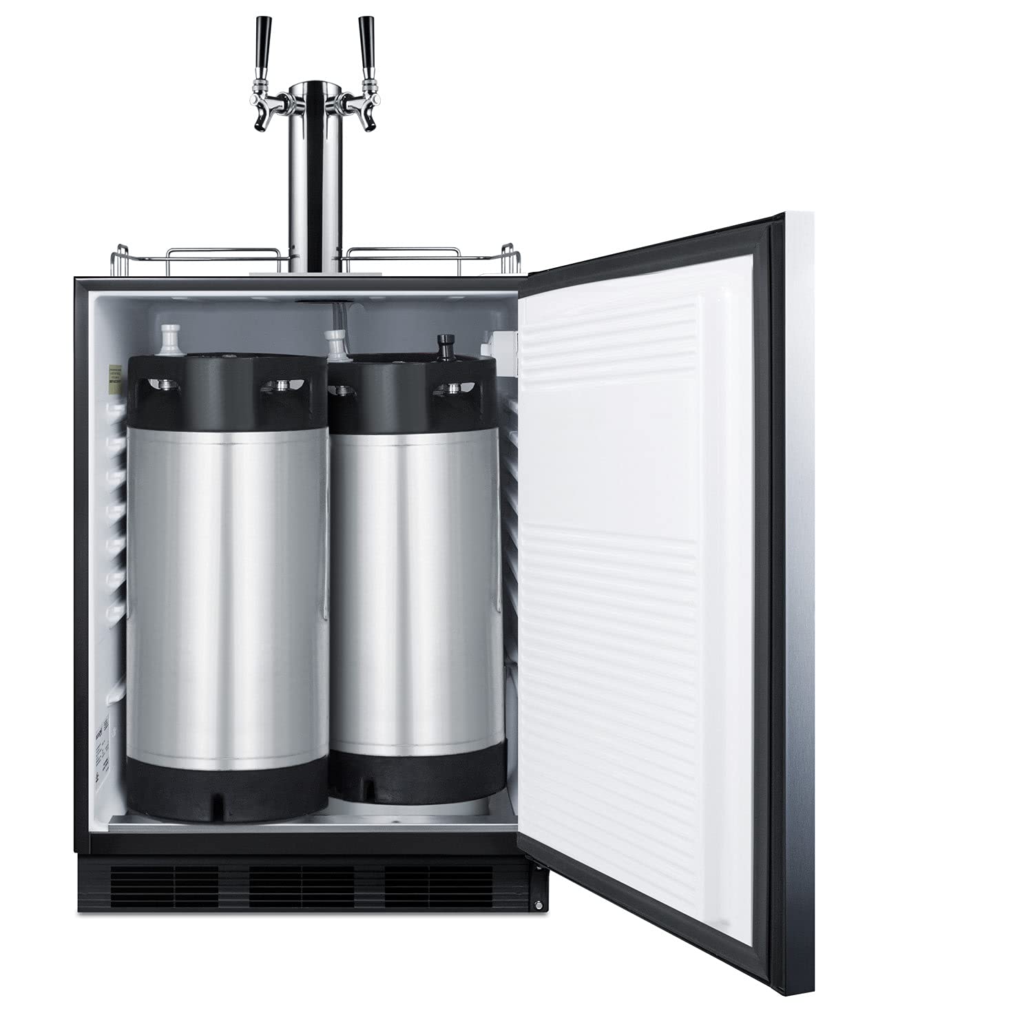Summit 24" Cold Brew Kegerator, Dual Tap Kit, ADA Compliant, Panel Ready*- SBC58BLBIADAIFCFTWIN *Panel is Not Included on Fridge.com