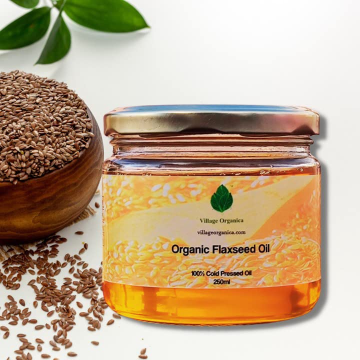 Cold Pressed Flax Seeds Oil | FLaxseed Oil | Undilluted & Single Pressed | Chemical Free | Alsi Ka Tel | 500ml | 250ml*2 | Glass Bottle |