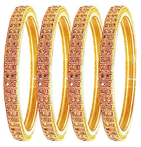 Oneness Golden Colour Stones Studded Glass Bangles/Kade With Beautiful Nag Design (Diwali/Navratri Special) For Women And Girls - (Set Of 4)_GOLDEN_2.8 (B08KQG9M8B) Amazon Price History, Amazon Price Tracker