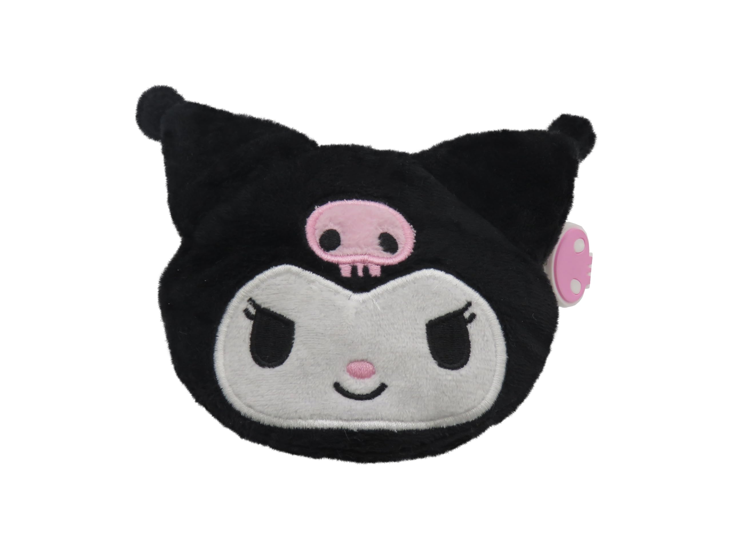 CyP Brands Hello Kitty Plush Coin Purse, Black/White, For Girls