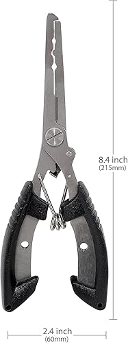 Miniatura 2 de Alicates de pesca multifunción, cortador de línea de trenza de engranajes multiusos, cortador de gancho de anillo dividido, tijeras de bloqueo