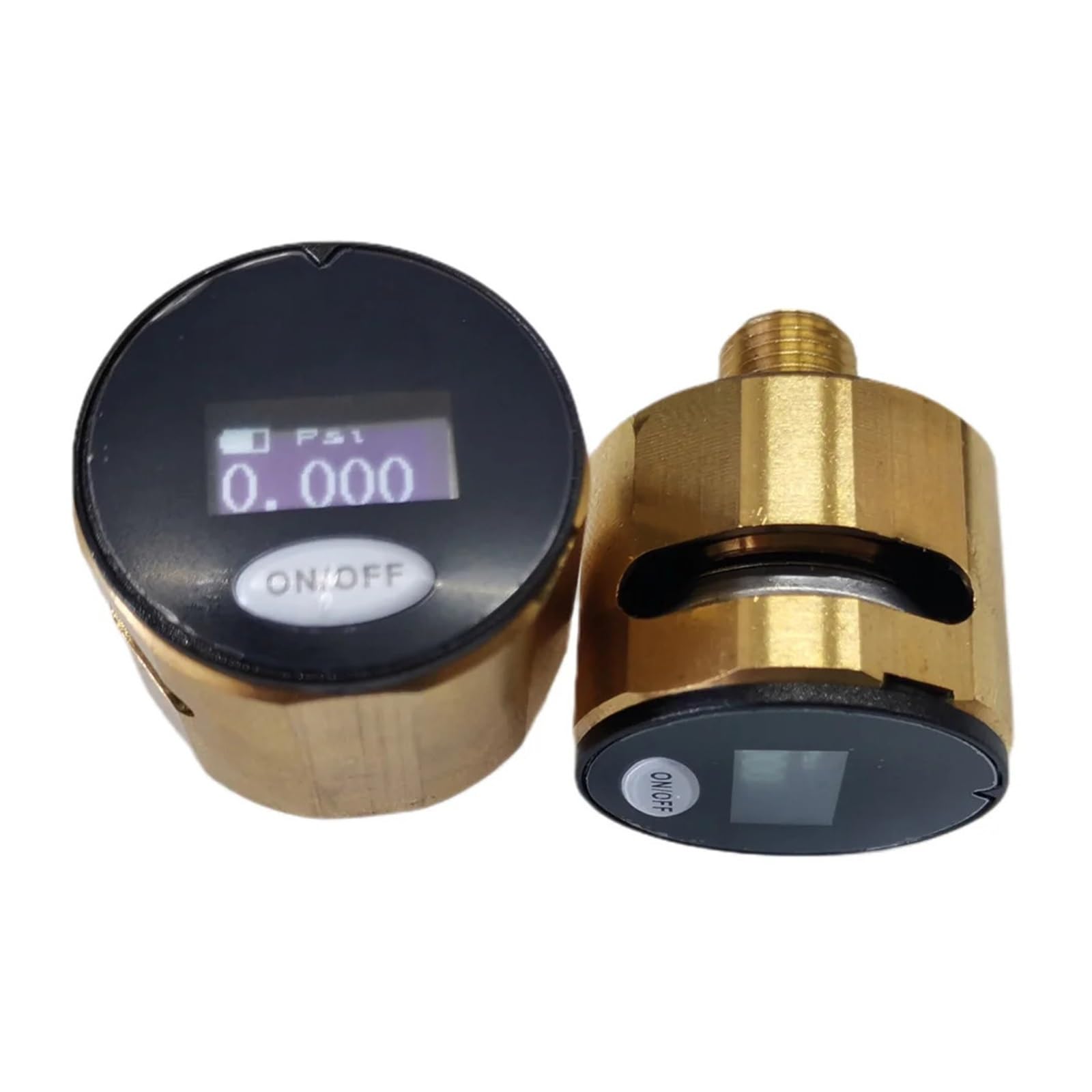 Ciśnieniomierz, Cyfrowy miernik ciśnienia powietrza z gwintem 1/8 '' NPT Manometr o średnicy 4500 PSI i 28 mm(Bar unit)