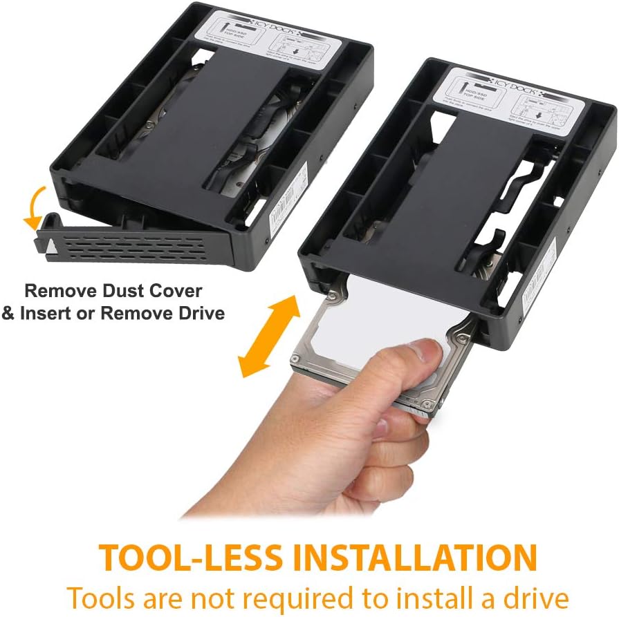 ICY DOCK 2.5 inch SATA SSD HDD to 3.5" SATA HDD Drive Bay Converter Mounting Bracket Kit Adapter - EZConvert MB882SP-1S-3B