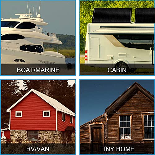Acopower 400 Watt Solar Panels,High Efficiency Black Pv Module Power 2X200W Mono Rv Solar Panel For 12/24 Volt System,Rv Marine Boat Cabin And Other Off Grid System #TOP4