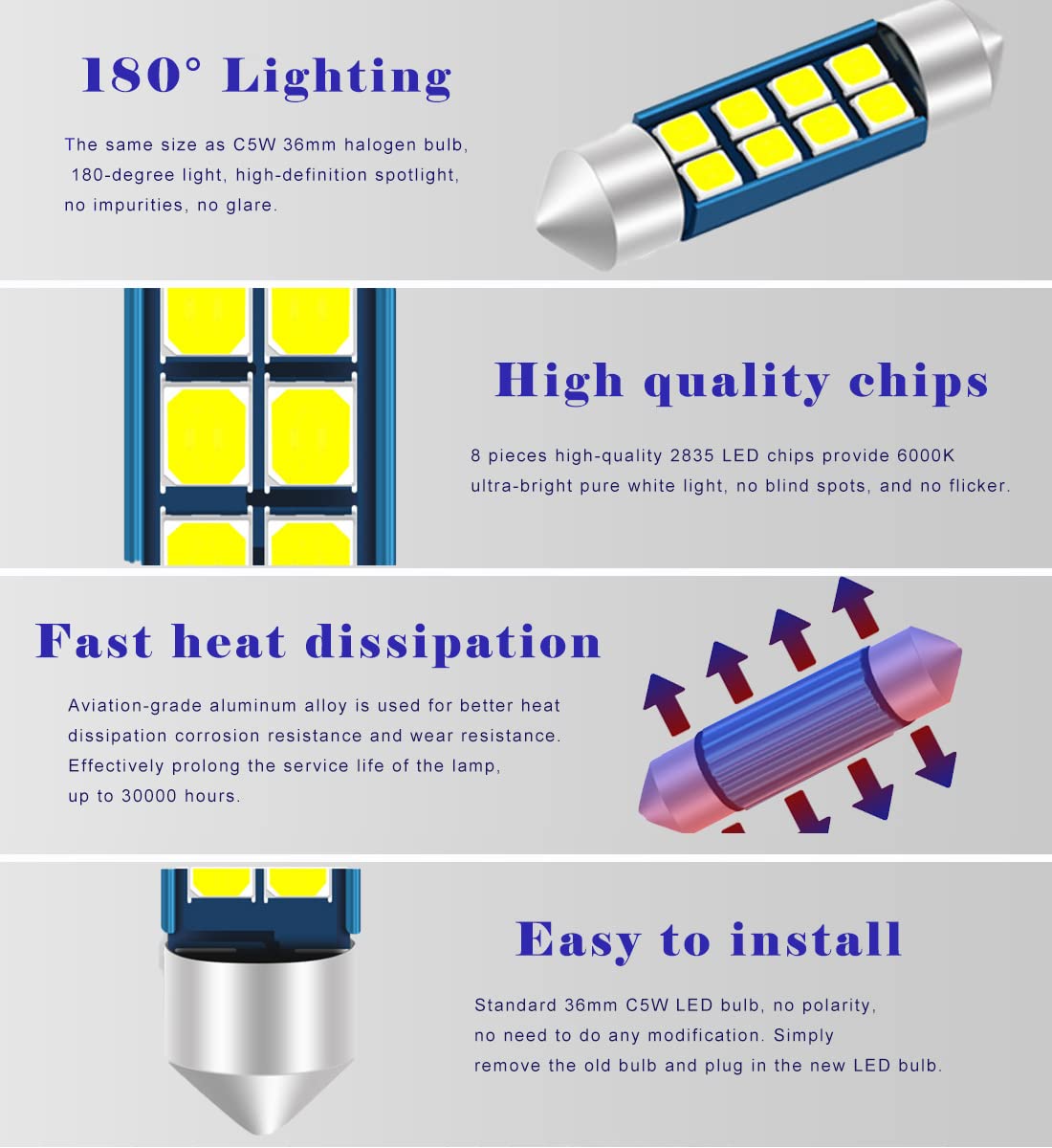 10 Lampadine Targa 24V 5W C5W - Lightworld24 Per Auto E Veicoli - Foto 13