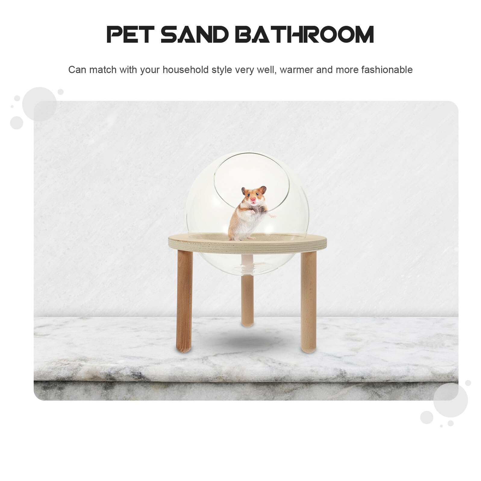 GARVALON Transparente Hamsterbadewanne mit Verschleißfestem Sandbad