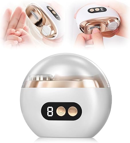 Cortaúñas eléctrico multifuncional 2026, cortaúñas eléctrico 3 en 1 con 3 velocidades ajustables, para adultos y personas mayores (blanco)