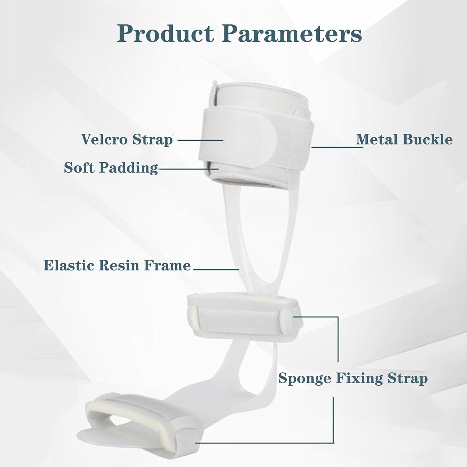 SFKLYU Foot Drop Orthosis Adjustable Ankle Orthosis Support Foot Drop Brace Splint Ankle Foot Orthosis for Muscle Weakness, Posture Correct,Right,L