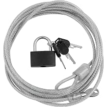 DEKTON DT70308 Security Cable and Lock, Silver