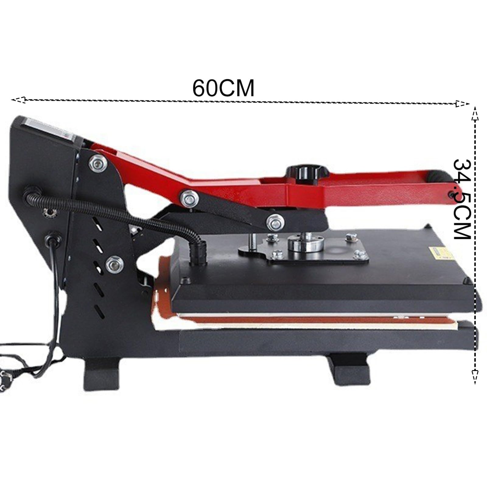 Pressa per Trasferimento di Calore per Magliette 38X38 cm 1800 W Pressa di Calore Sublimazione Controllo Digitale Preciso della Temperatura per Borse Tappetini per Indumenti A