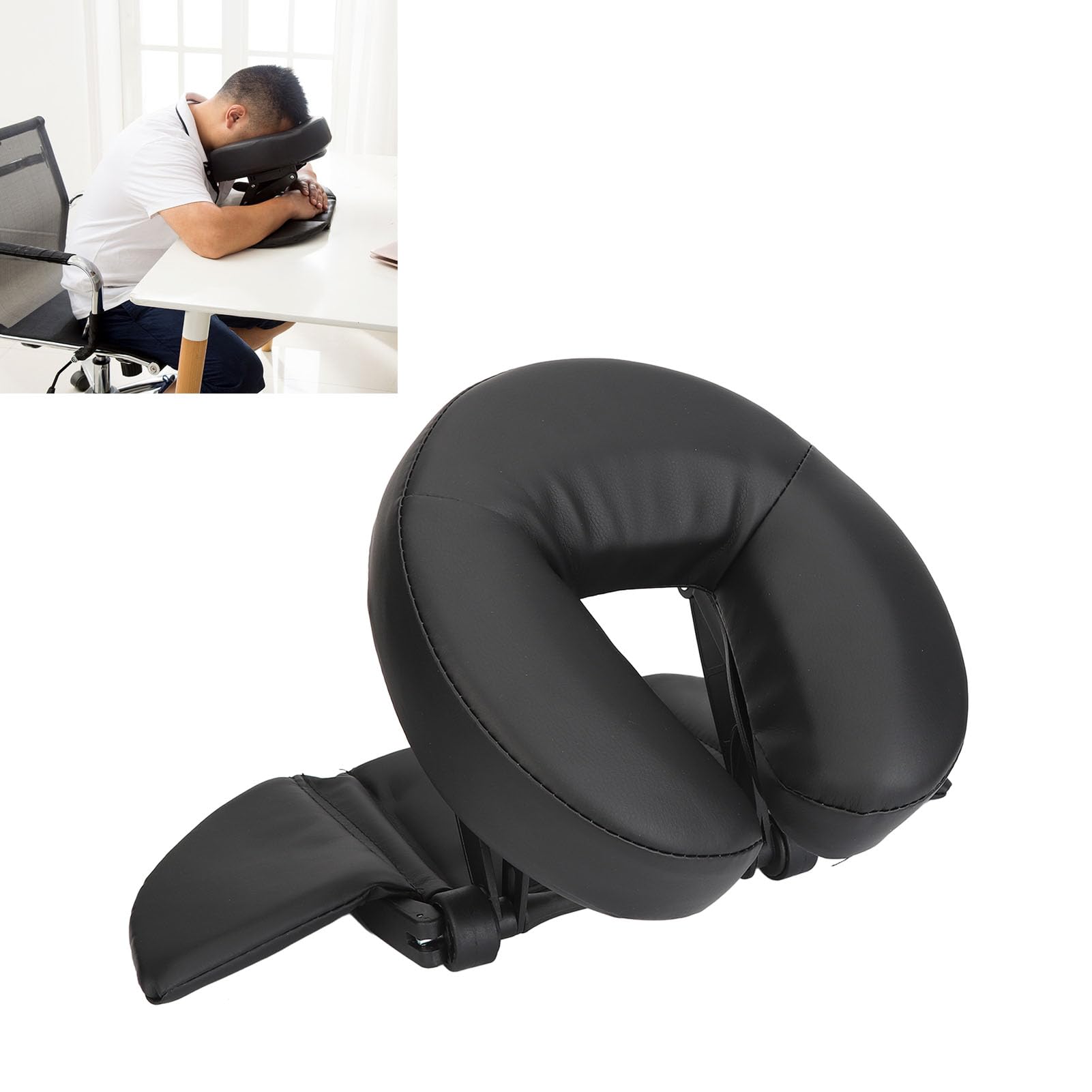 Healvian Poggiatesta Morbido e Confortevole per Lettino da Massaggio Set da 1 Cuscino in Pu Porpora, Design Ergonomico a U per Spa e Letti Estetici