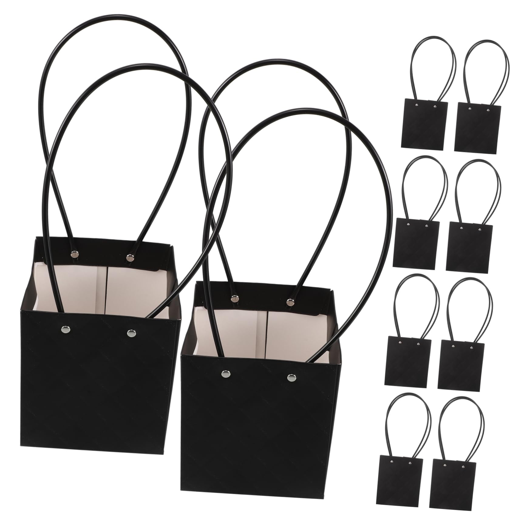 ABOOFAN 10stücke Blumenstrauß-tasche aus Kraftpapier mit Henkel Blumenpapierfarben Rechteckige Geschenktüten für Gestecke für Floristen und Hochzeitsarrangements