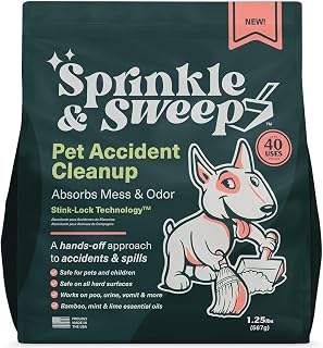 Pet Accident Cleanup, Eliminates Strong Odors, Cleaner and Deodorizer for Pee, Poop, Vomit, Diarrhea, Non-Toxic, Potty Training, Dog and Cat Odor Eliminator, Quick Pet Mess Cleaner