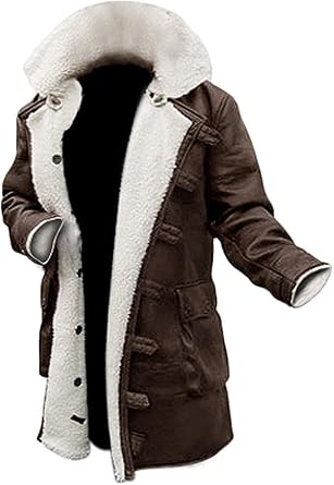 Decrum Leather Coat Men - Casual Winter Shearling Leather Jackets for Men
