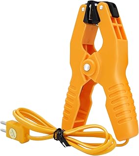 Pipe Clamp K-Type Thermocouple Probe, Measures Temperature Range -40 to 392 °F(-40 to 200 °C), Yellow, Hti-Xintai