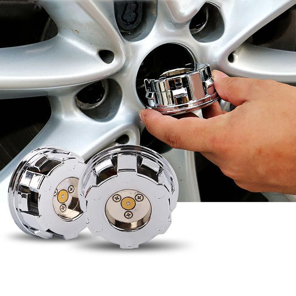 4 Pièces Cache Moyeux De Voiture Pour Citroen Xsara Picasso,Aluminium+ABS Capuchons De Roue Jante Centre Couvertures Enjoliveur Antirouille Remplacement Accessories,No.3