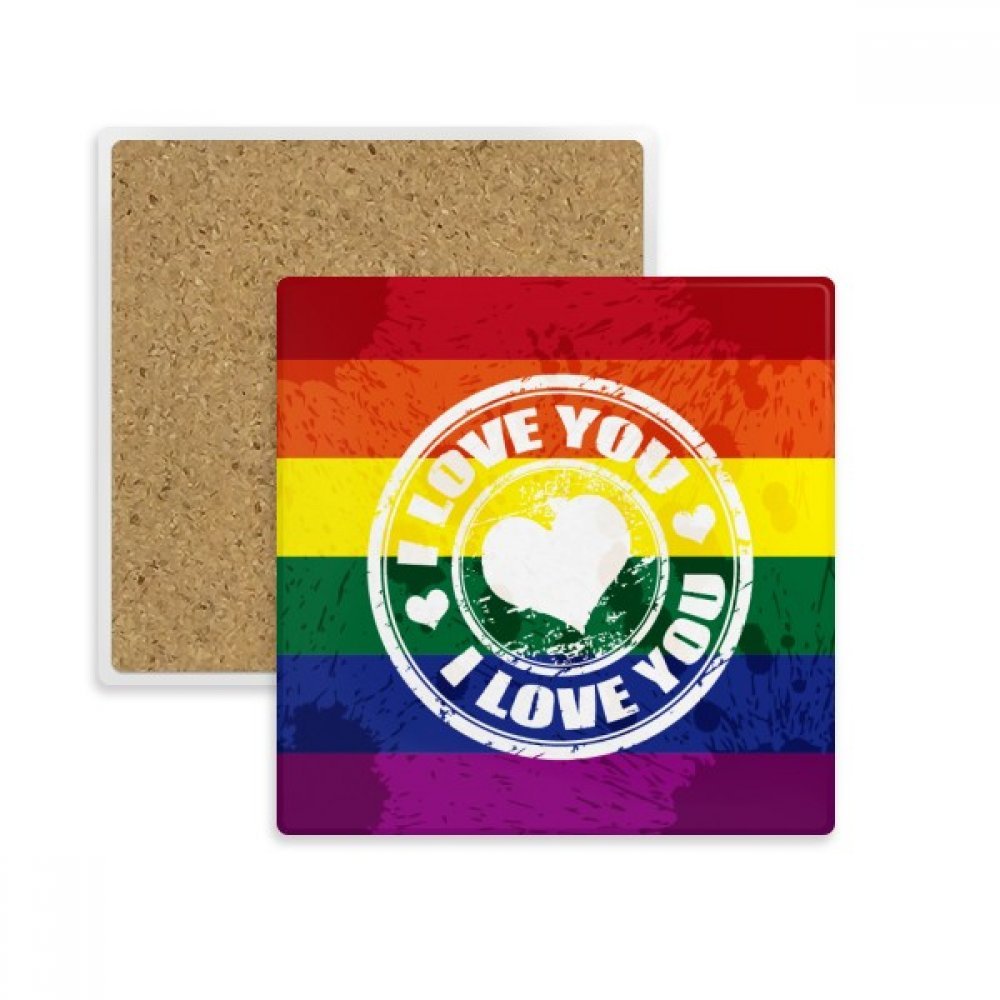 Dessous de verre absorbant arc-en-ciel pour éviter les taches de tasse