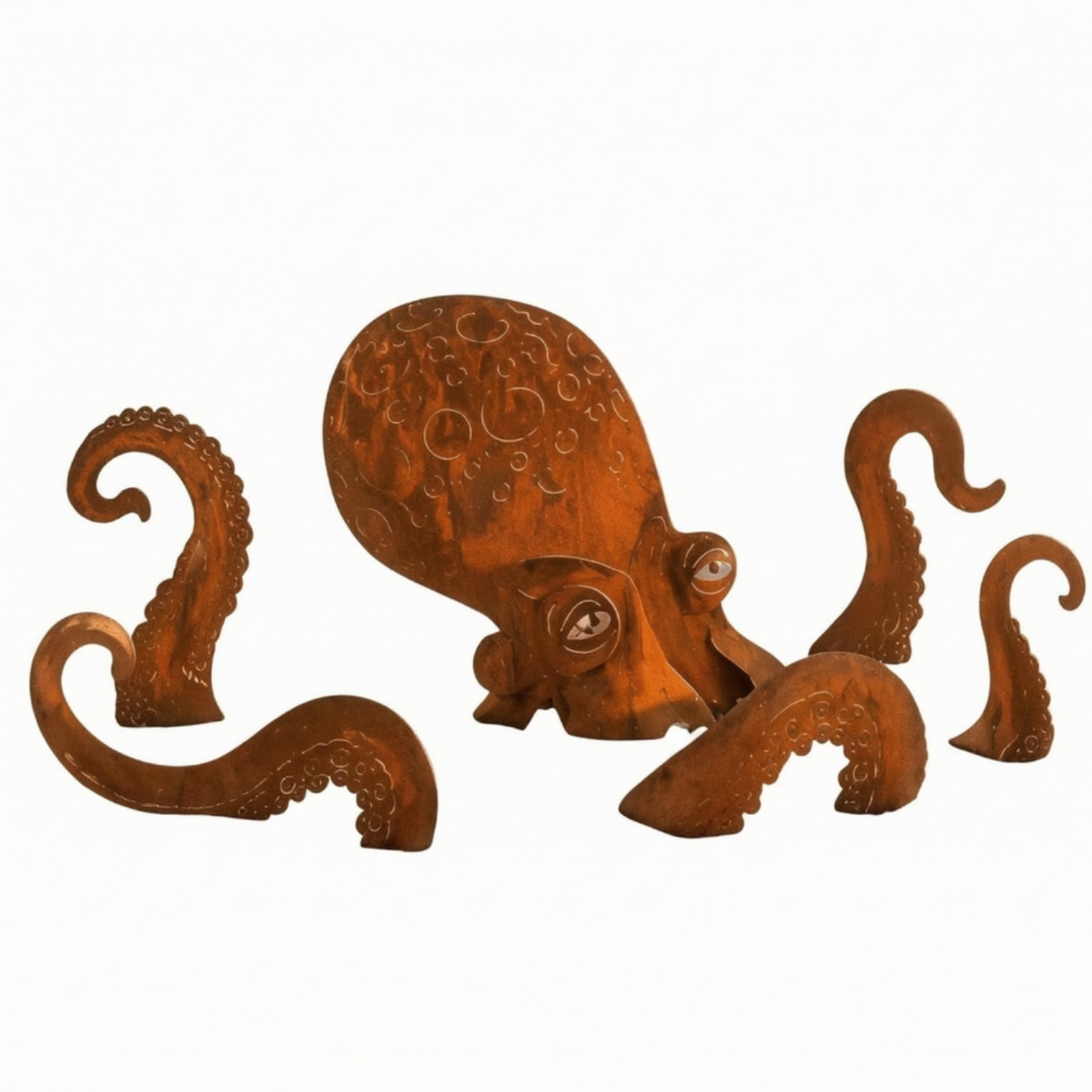 Achtarm-Gartenfigur-Gartenfigur rustikal mit achtarm- handgefertigt skulptur für gartenliebhaber, sammler, Garten