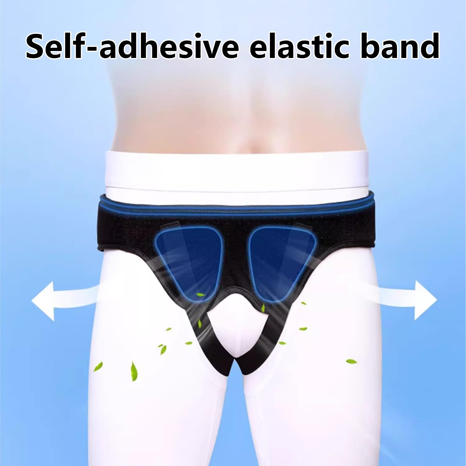 Cinto Erniario, Ernia Inguinale Uomo, Cinto Ernia Inguinale, Utile Dopo L'intervento Chirurgico All'ernia, Materiale Confortevole, Design con Fascia Elastica con Cuscinetto di Compressione Rimovibile(