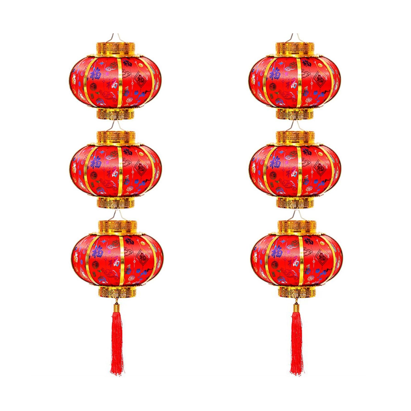Anggrek B Glowing Chinese Lantern, Handheld Illuminated Red Lantern With Multiple Light Modes For Spring Festival And Traditional Celebrations (B)