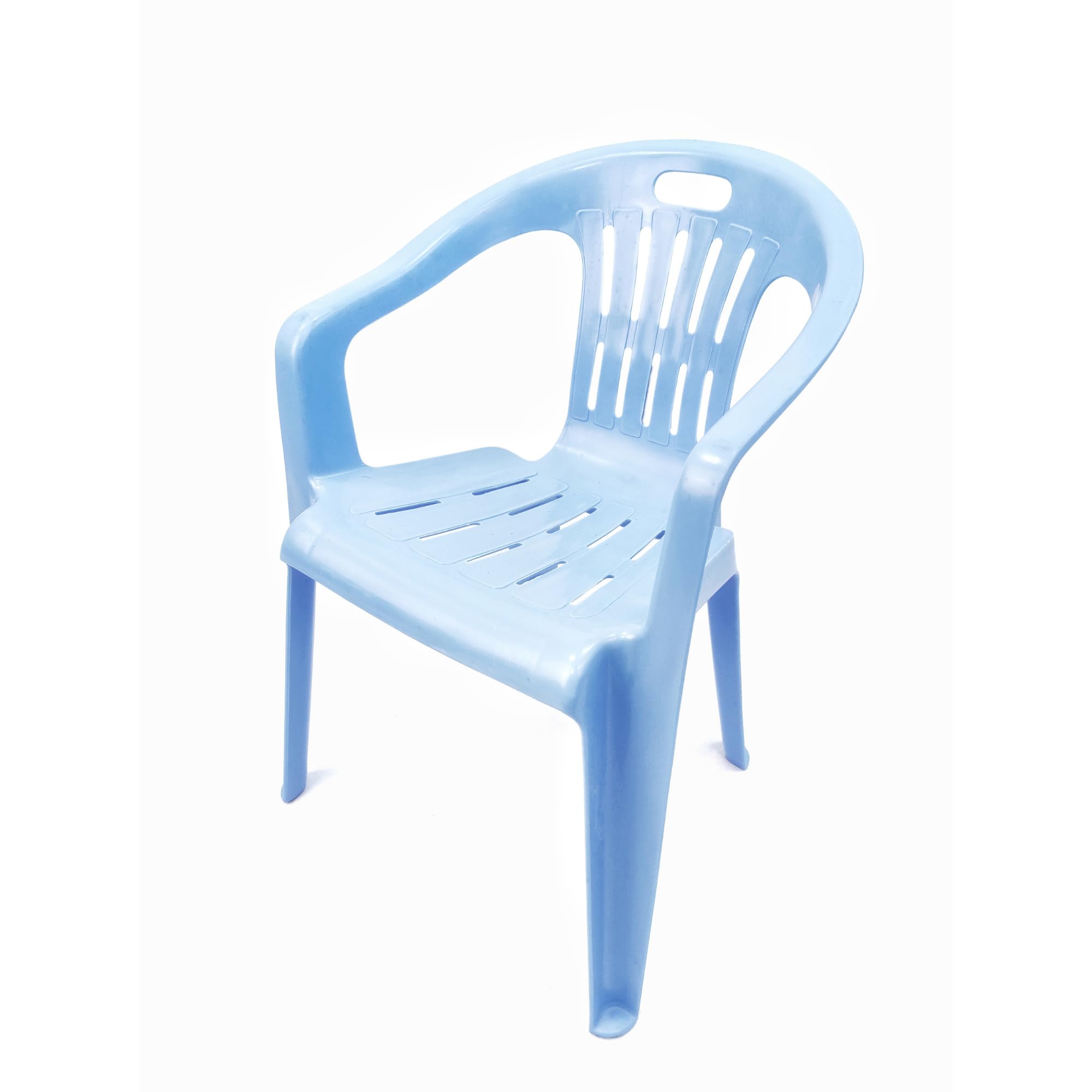 Ecoplast Sillas de jardín para niños de plástico, Azul Claro, 355x265x500