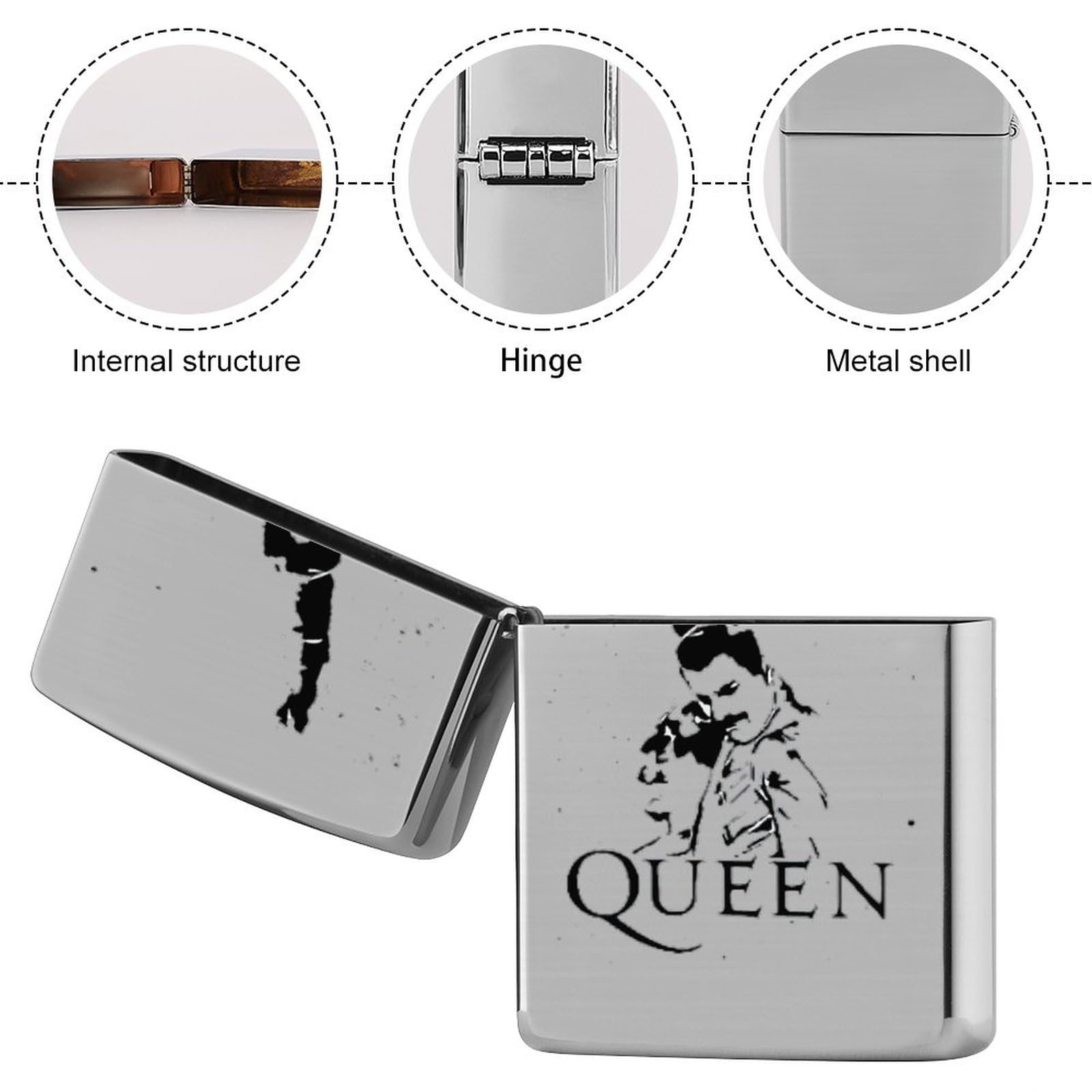 Amazon.co.jp: Queen クイーン クイーン ZIPPO兼用ケース ライター 